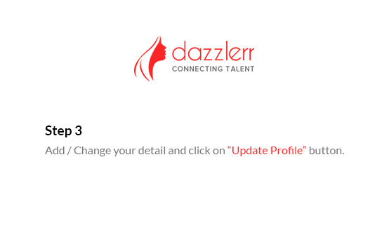 Dazzlerr : Edit Profile Step 5