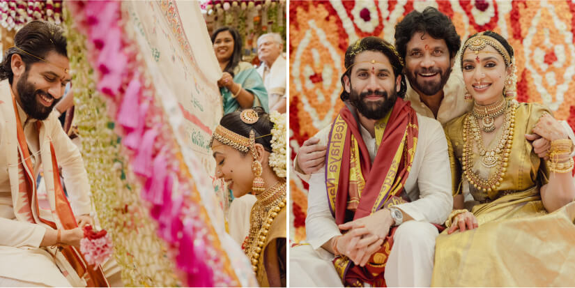Dazzlerr: Nagarjuna Shares First Look at Naga Chaitanya and Sobhita Dhulipala’s Stunning Traditional Wedding!