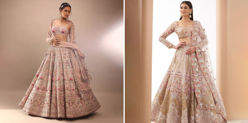 Dusty Rose Zardosi Lehenga_