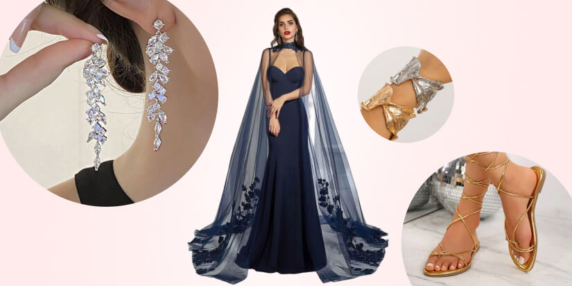 Party Queen_ Indo-Western Gown with Cape