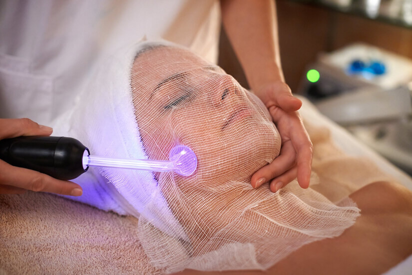 Salma meditating or relaxed