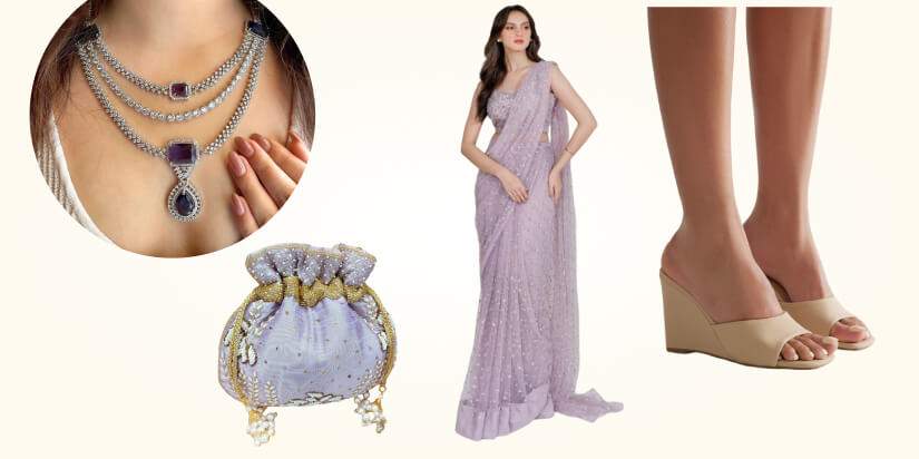 Summer Siren_ Saree with Crop Top