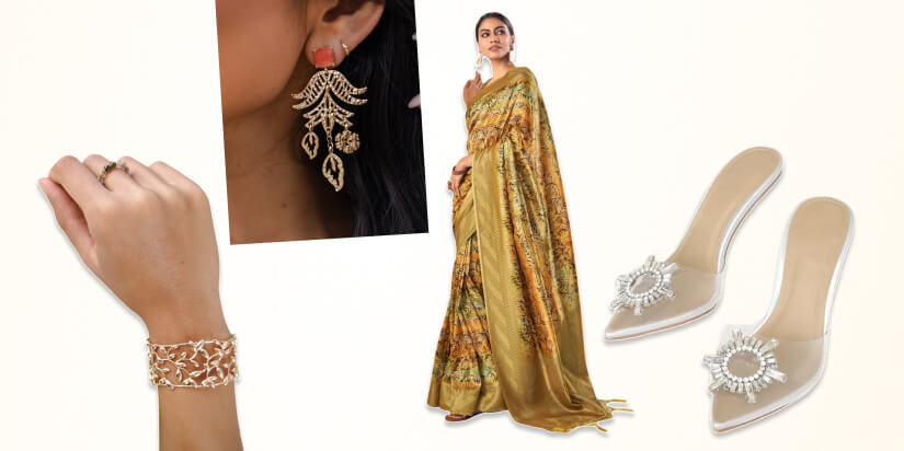 Trendy Classic_ Saree with Belt