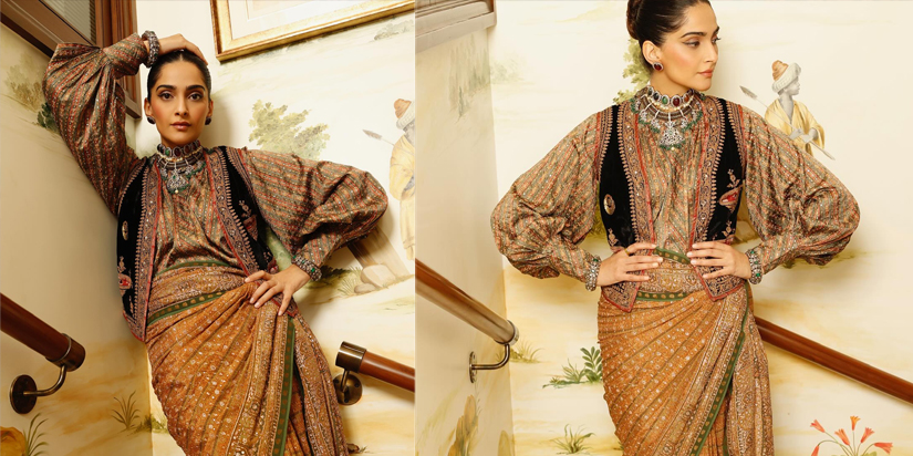 Shirt and jacket over the saree