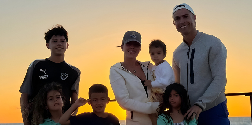 Cristiano Ronaldo with family