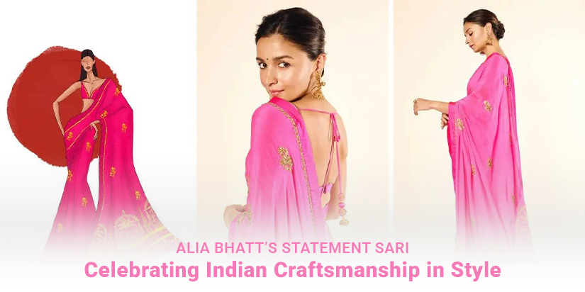 Alia Bhatt Festive Sari