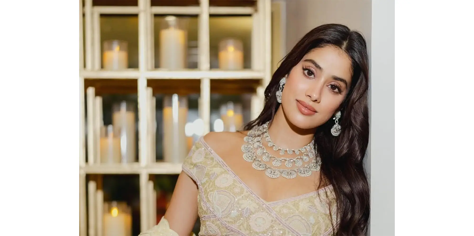 Janhvi Kapoor Chikankari Lehenga