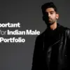 Indian male model wearing black jacket for portfolio posing guide